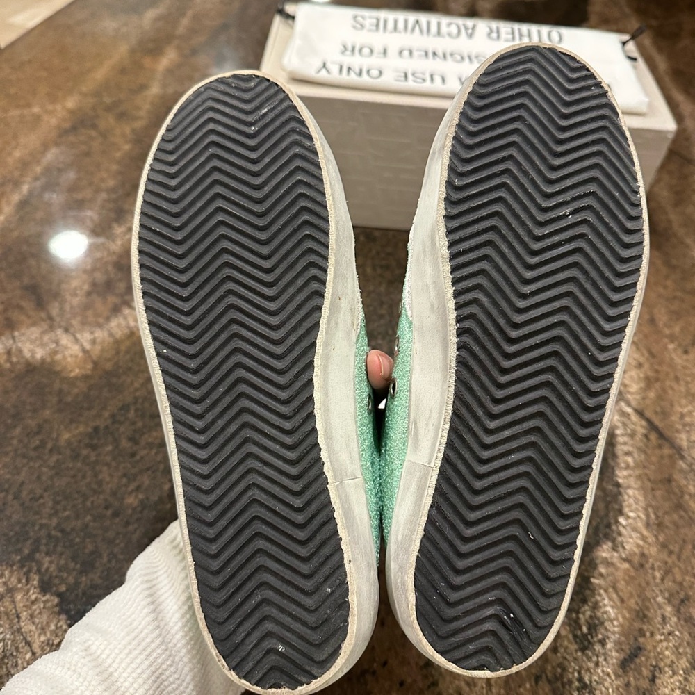 Golden Goose Mint Glitter Superstars. - Picture 8 of 8